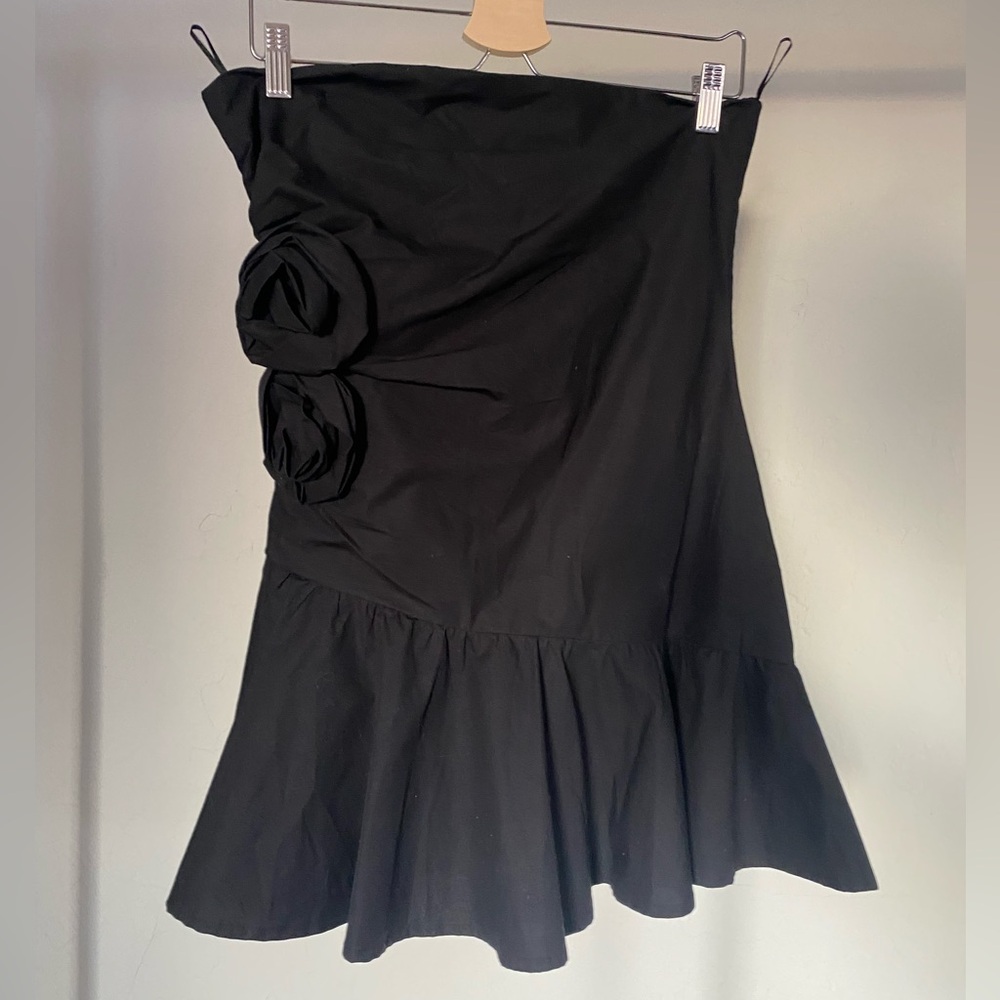 Zara drop waist dress with flower detail